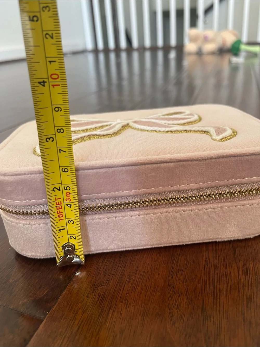 Pink Kids Bow Zip Jewelry box